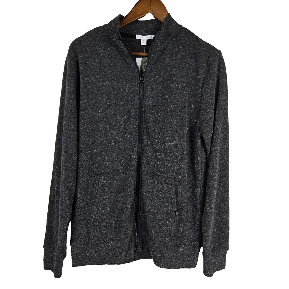 Threads 4 Thought Men's Size Small Charcoal Gray Full Zip‎ Jacket NWT